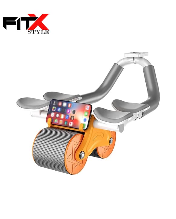 Automatic Rebound Abdominal Wheel with 4 Elbow Support, Timer, Knee Pad