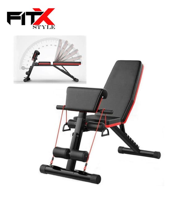 4 in 1 Adjustable Weight Bench Sit Up Bench, Foldable Workout Bench for Home Gym Exercises, Multifunctional Fitness Bench for Full Body Workout