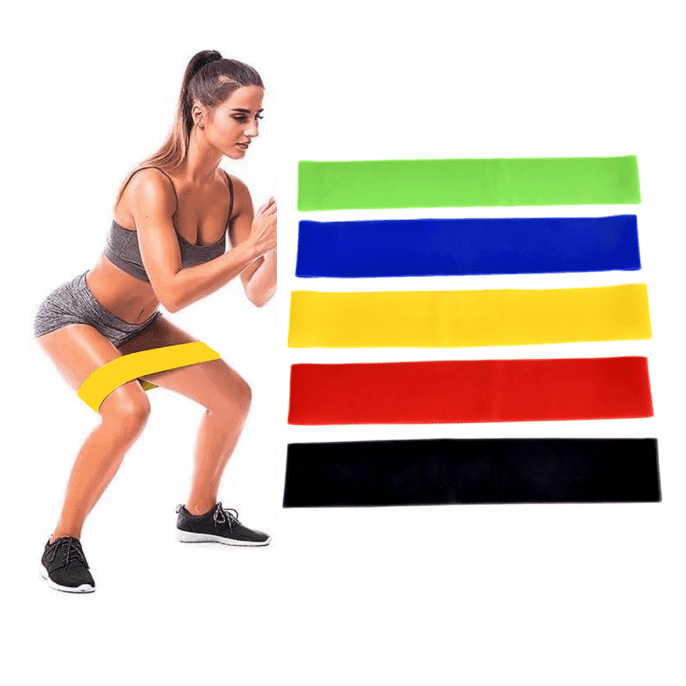 5 Pcs Professional Resistance Bands Resistance Loop Exercise Bands/Latex-Free, Elastic Band/Work Out Bands/Women or Men/Exercise Bands Set/Physical Therapy/Yoga/Pilates(5-Pc Resistance Bands)