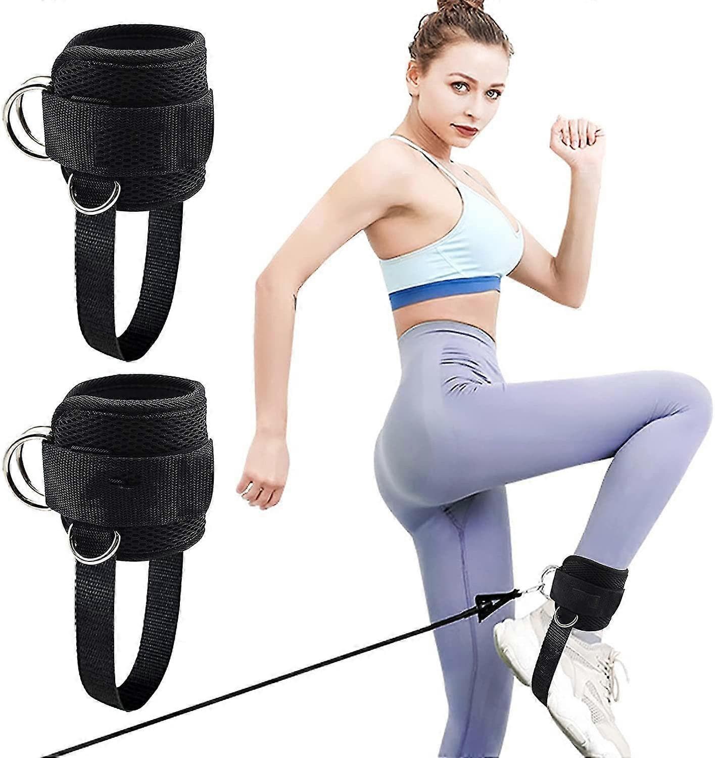 Ankle Straps for Cable Training Machines, Cable Ankle Attachments for Gyms, Ankle Sleeves, Ankle Straps for Glute Exercises, Leg Extensions - 1 Pcs