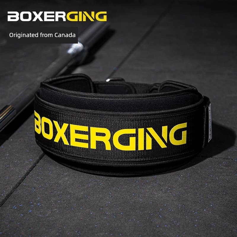 BOXERGING Fitness Waist Belt, Professional Powerlifting Training, Squat & Deadlift Support, Wrist Support Gear
